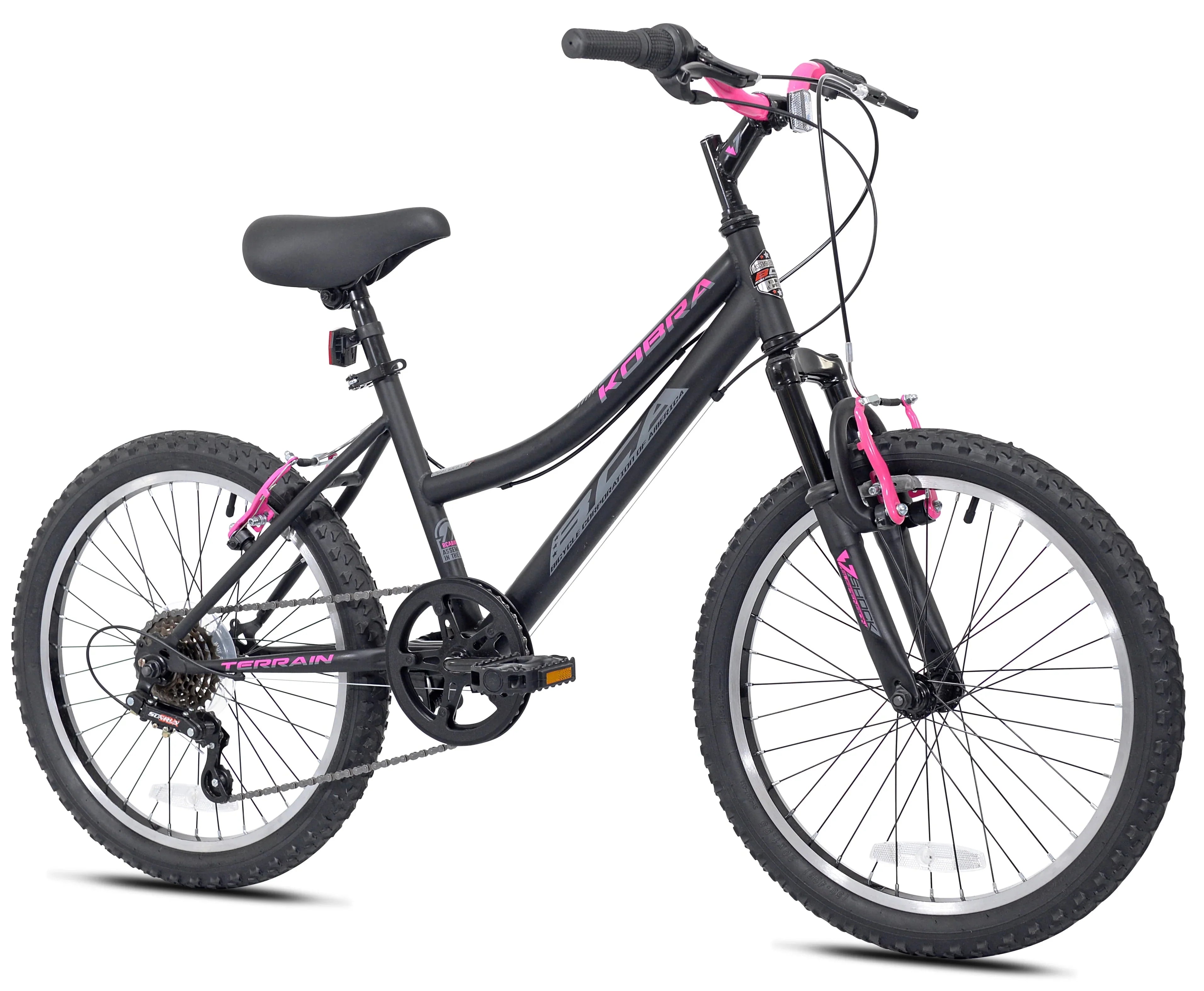 Kent 20-inch Girl's Kobra Mountain Child Bicycle, Black/Pink