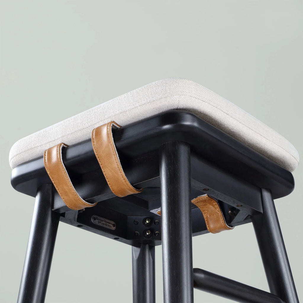 Better Homes & Gardens Springwood Barstool Set of 2, Light Honey Finish, Counter Height