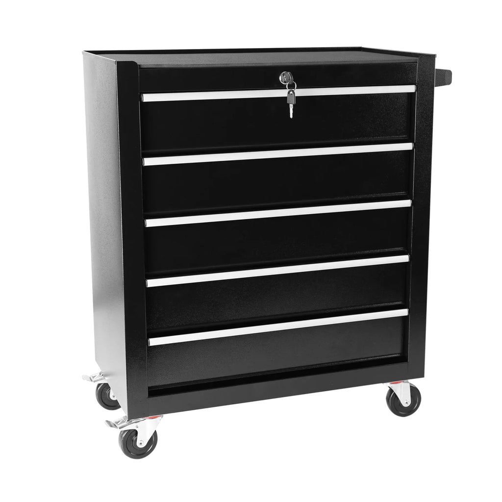 Rolling Tool Chest with 5-Drawer, Tool Box with Wheels, Multifunctional Tool Cart Mechanic Tool Storage Cabinet for Garage, Warehouse, Workshop, Repair Shop, Blue?