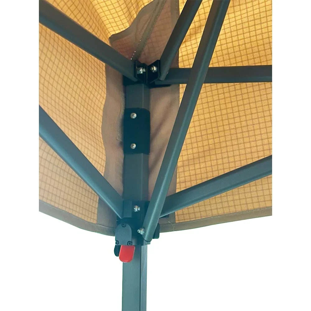 Garden Winds Custom Fit Replacement Canopy Top Cover Compatible with The MasterCanopy AbcCanopy Base 10'x 10', Canopy Top 8' x 8' Slant Leg - Upgraded Performance RIPLOCK 350 Fabric - Slate Gray