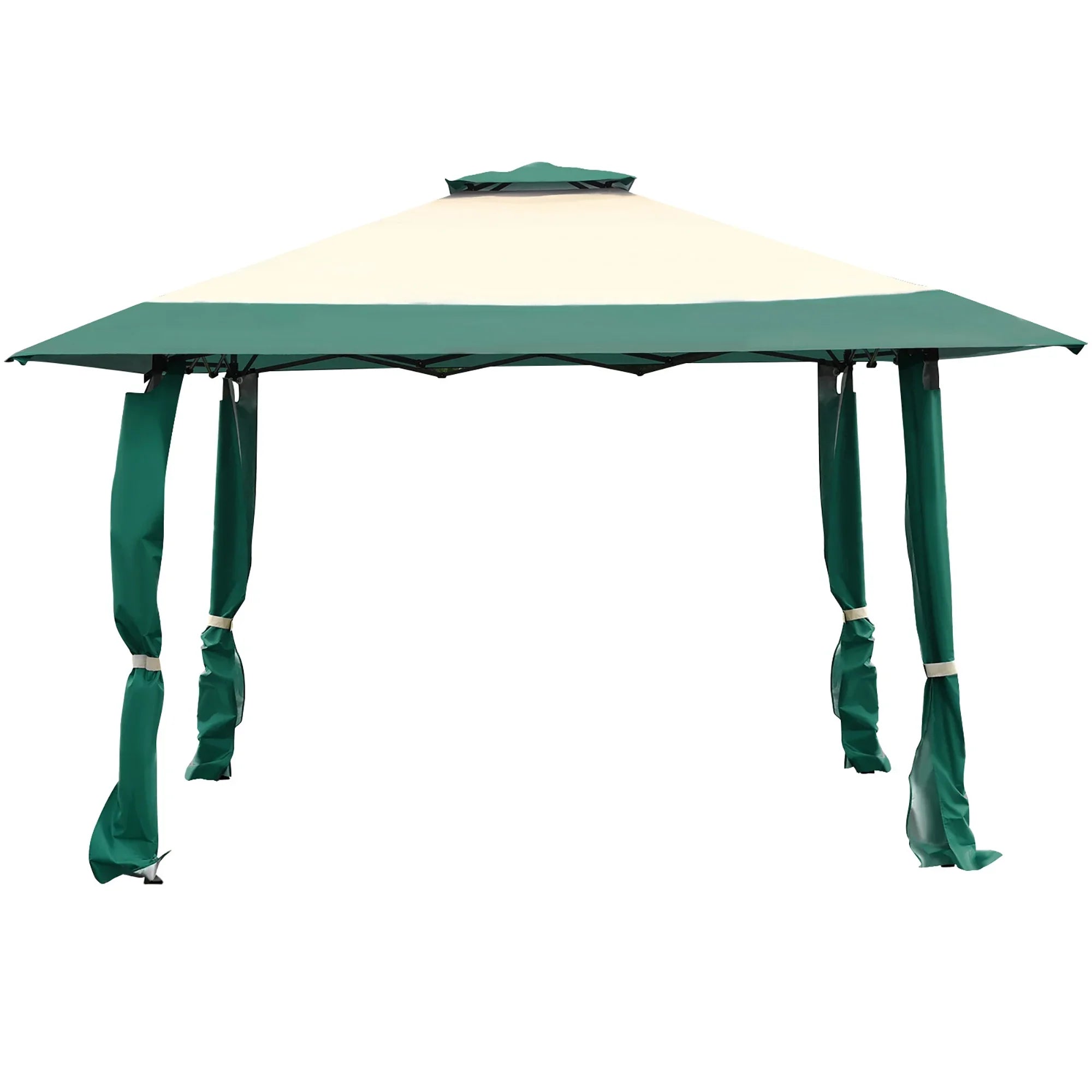 Costway 13'x13' Gazebo  Canopy  Shelter Awning Tent Patio Garden Green