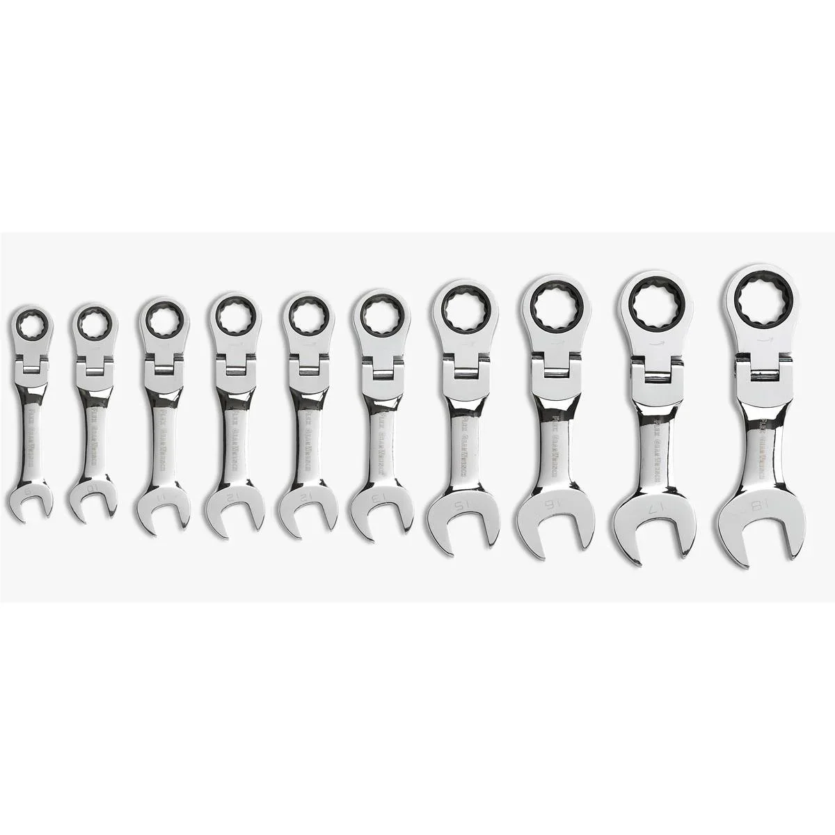 GearWrench 10-Piece Metric Stubby Flex Ratcheting Wrench Set