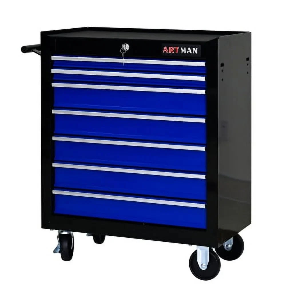 ARTMAN 7 Drawer Tool Rolling Storage Cart ,Tool Boxes Tool Chest with Wheels and Drawers for Garage Workshop Warehouse