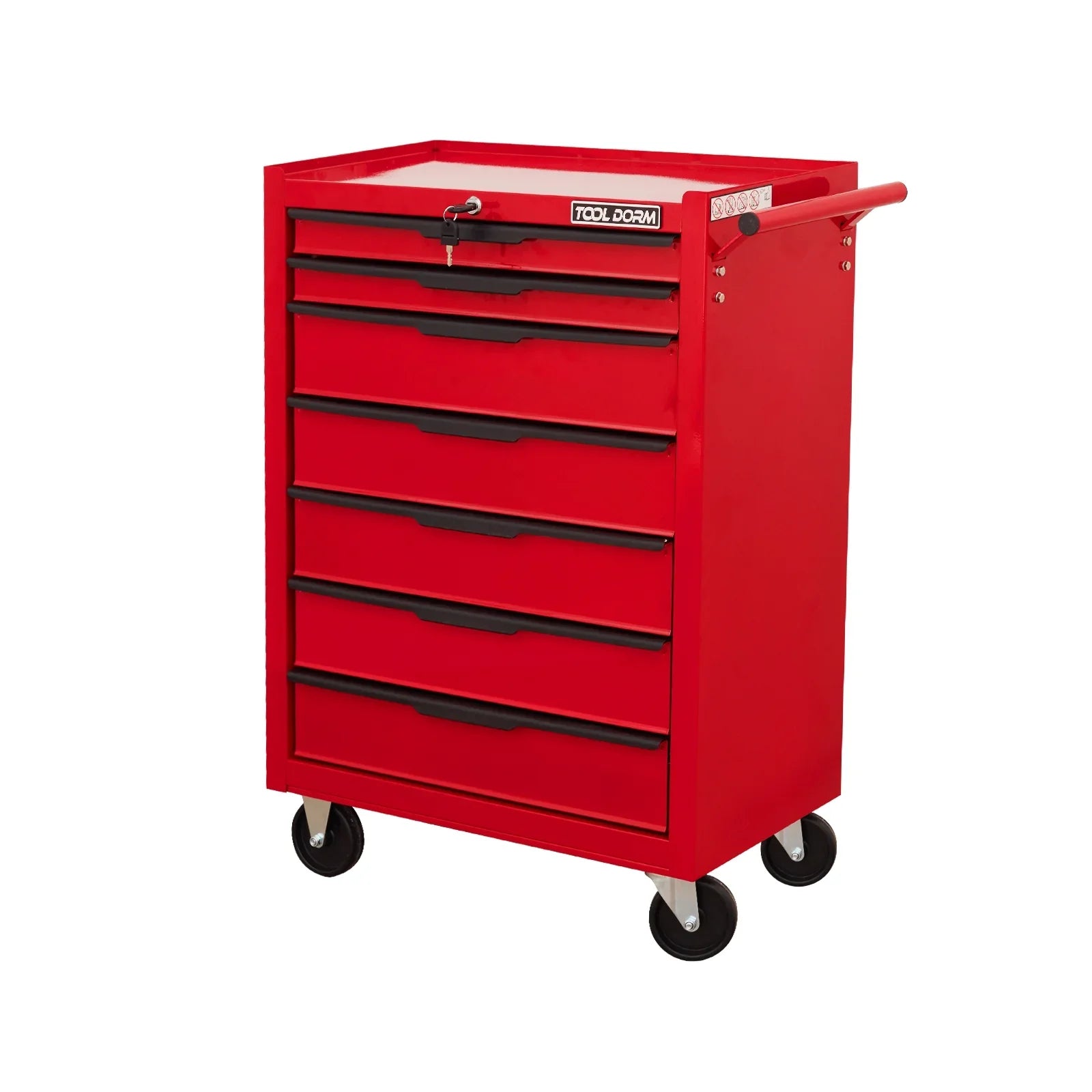 Tool Cabinet Tool Cart 24.2inch with 7 Drawers and Wheels, Metal Rolling Tool Box Locked Drawers Storage Organizer Cabinet for Garage, Warehouse, Repair Shop, Workshop, Brand