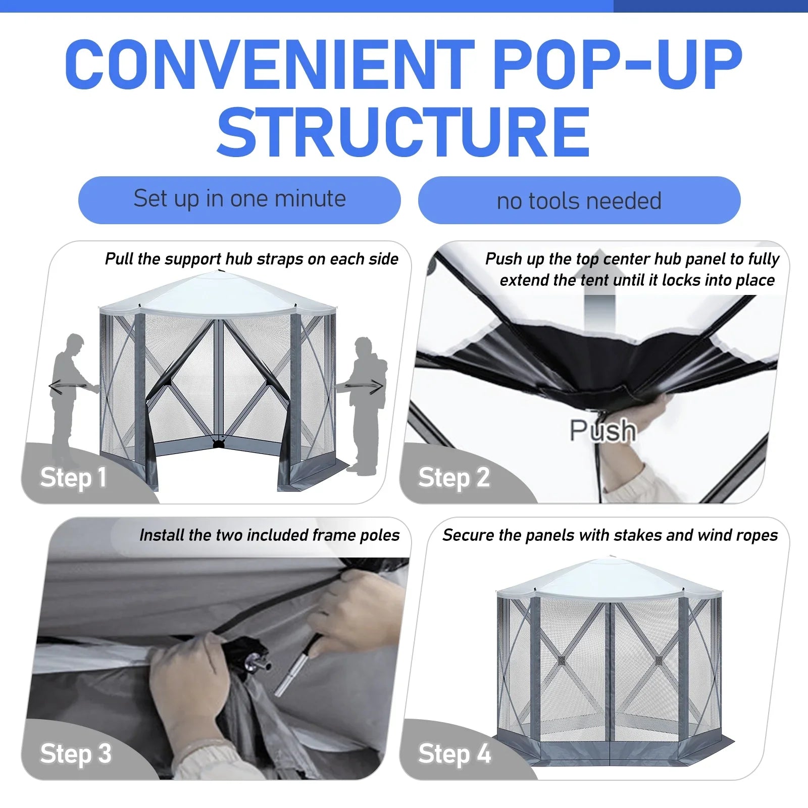 10x10 FT Pop Up Canopy with UPF 50+ Sun Protection, Portable Outdoor Sun Shelter with Vent Windows & Waterproof Roof for Lawn, Garden, Picnic, Sports Events; Easy Set Up in 60 Seconds