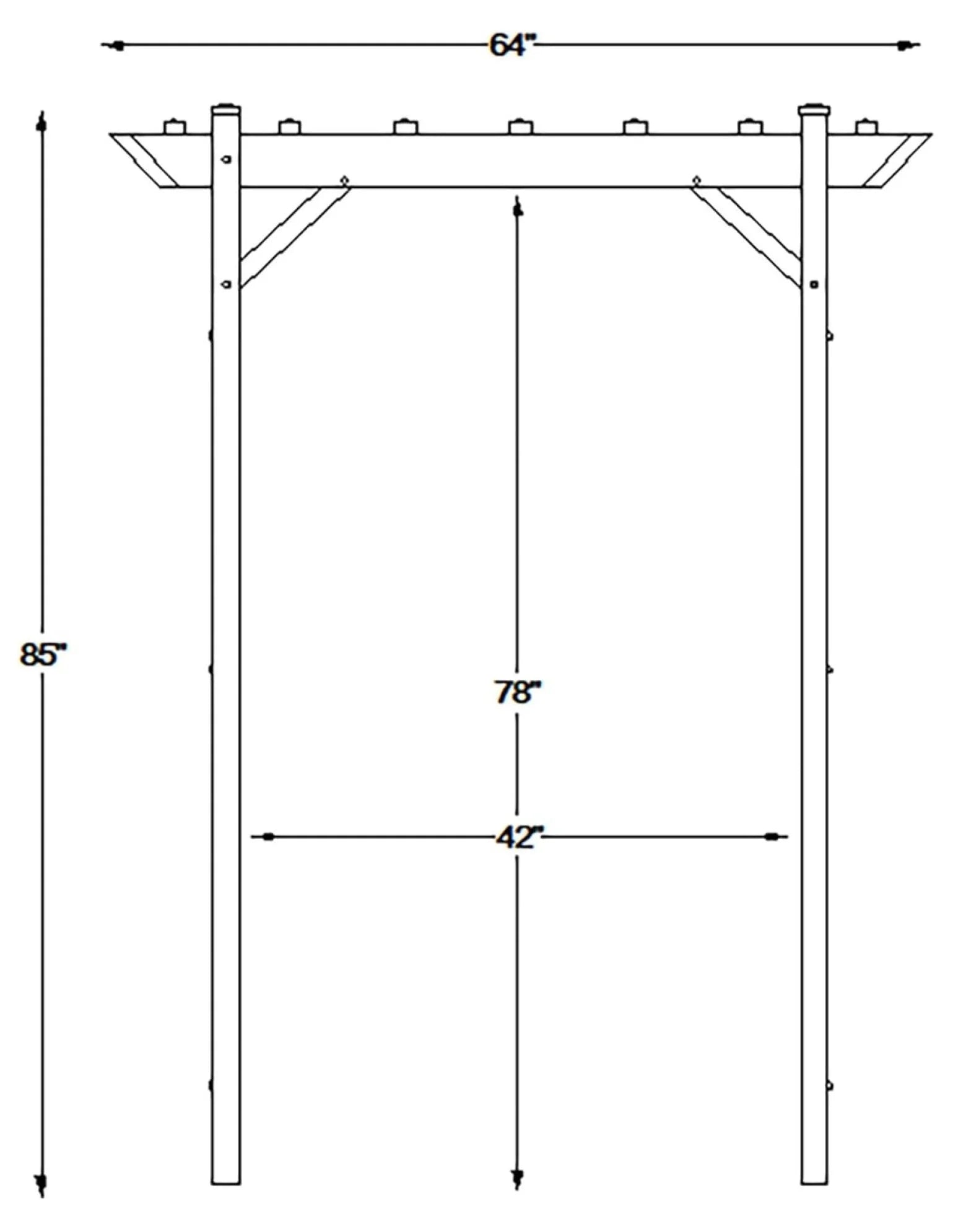 Dura-Trel PVC Garden Arbor, Arch Support for Climbing Plants, Providence, White, 64 x 85