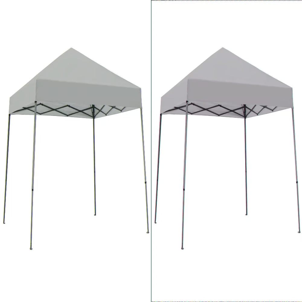 Garden Winds Custom Fit Replacement Canopy Top Cover Compatible with The MasterCanopy AbcCanopy Base 10'x 10', Canopy Top 8' x 8' Slant Leg - Upgraded Performance RIPLOCK 350 Fabric - Slate Gray