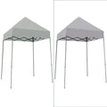 Garden Winds Custom Fit Replacement Canopy Top Cover Compatible with The MasterCanopy AbcCanopy Base 10'x 10', Canopy Top 8' x 8' Slant Leg - Upgraded Performance RIPLOCK 350 Fabric - Slate Gray