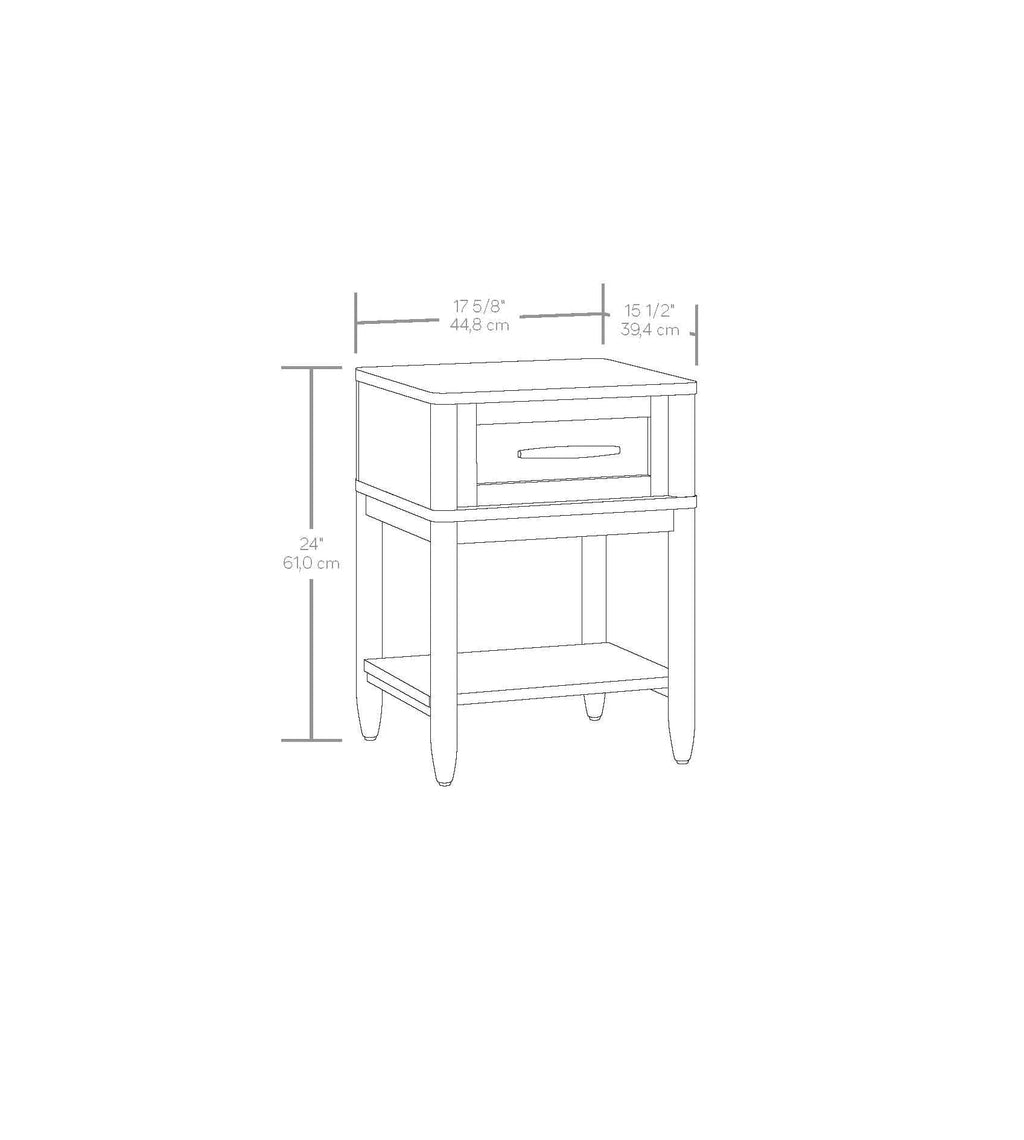 Better Homes & Gardens Springwood Caning Nightstand, Light Honey Finish