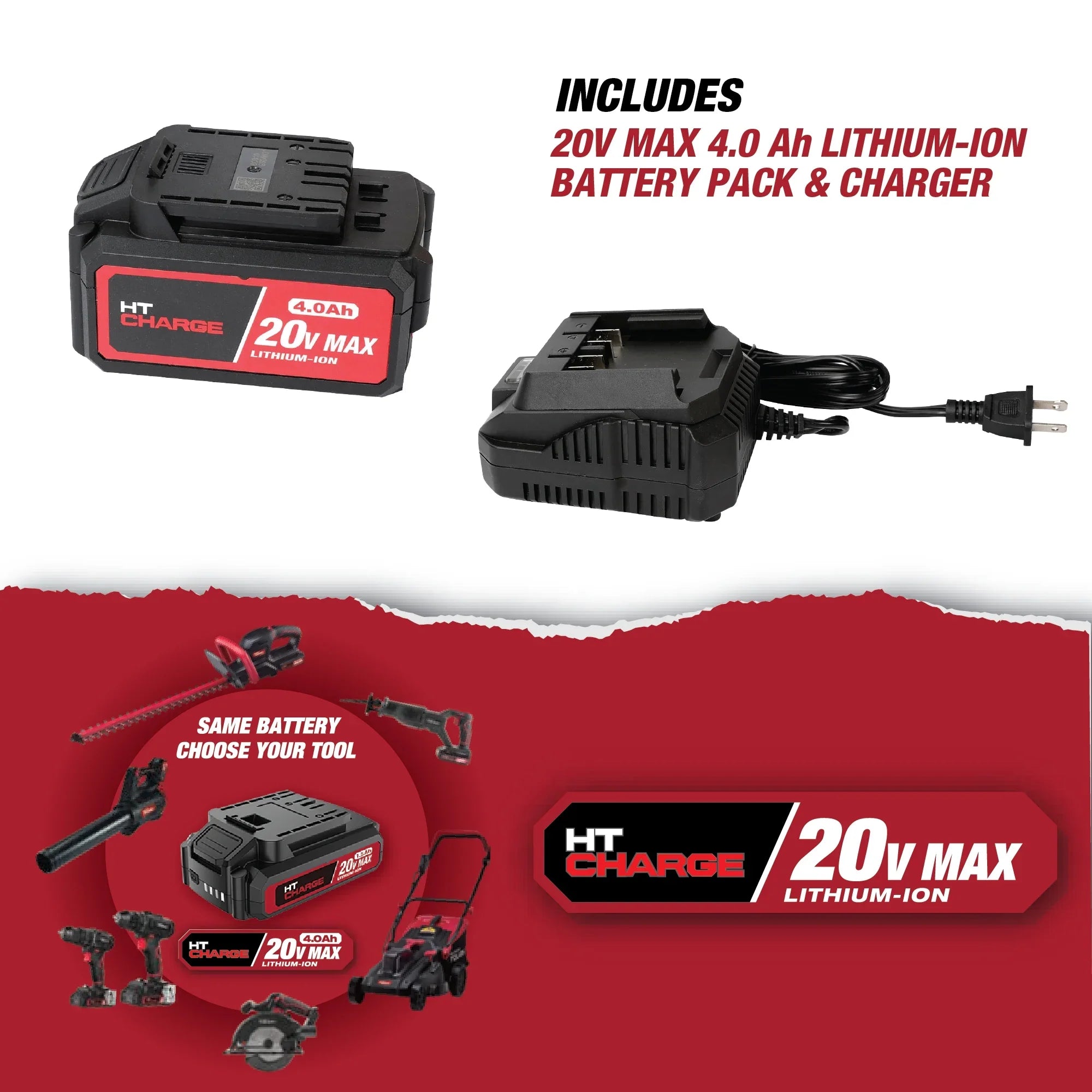 Hyper Tough 20V Max Brushless 1/2-inch High-Torque Cordless Impact Wrench with 4.0Ah Lithium-Ion Battery and Charger