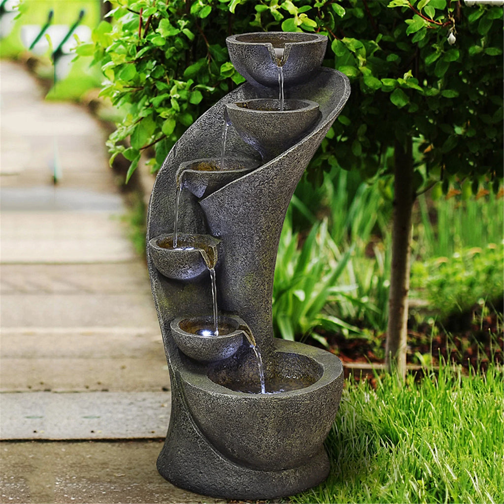 Watnature 23.6 Outdoor 6-Tier Garden Water Fountain