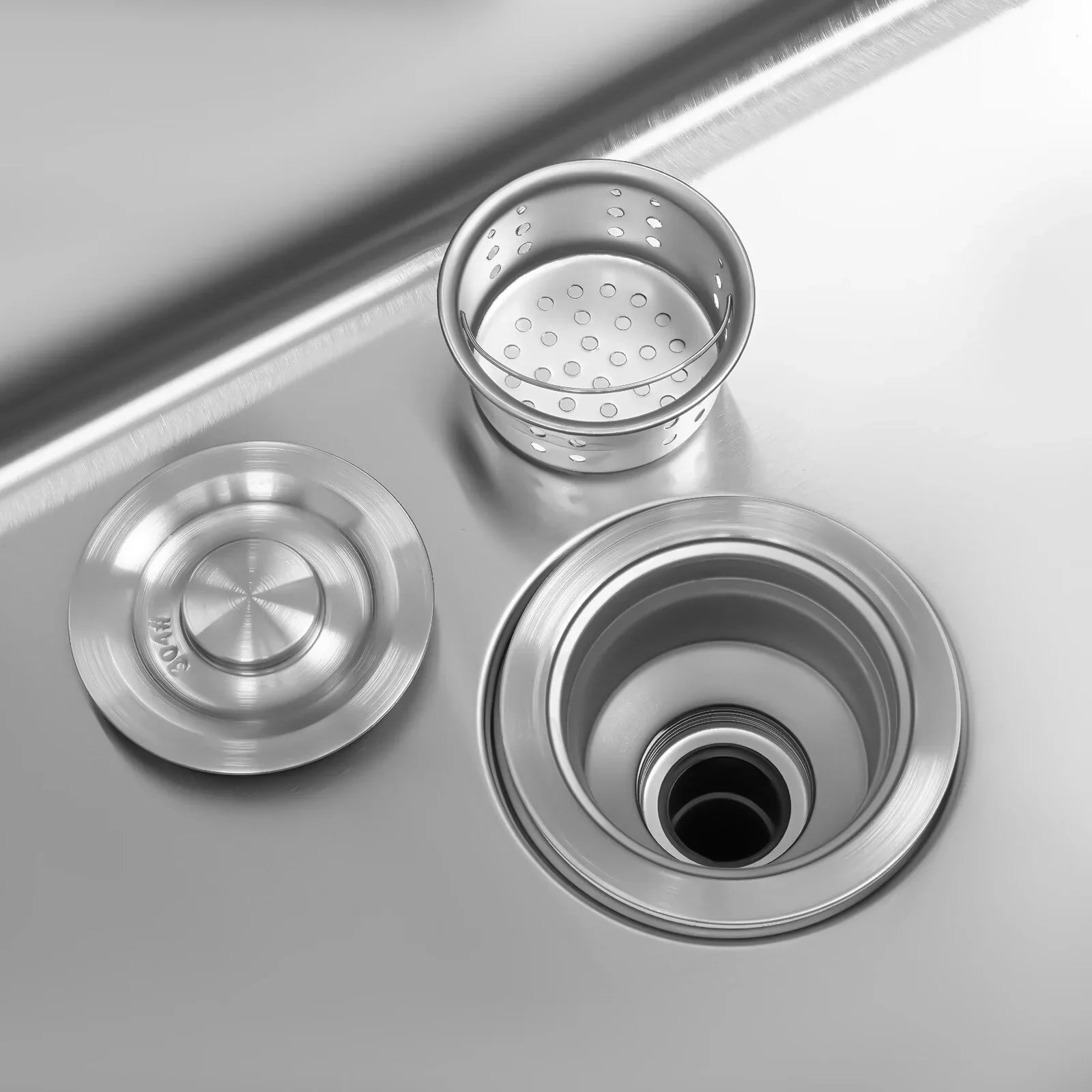 Loyalheartdy Stainless Steel Commercial Sink Freestanding Single High Capacity Utility Sinks with Pull-Out Faucet & Storage Shelf for Kitchen Laundry Room Garage Outdoor Garden 36 x 20 x 49