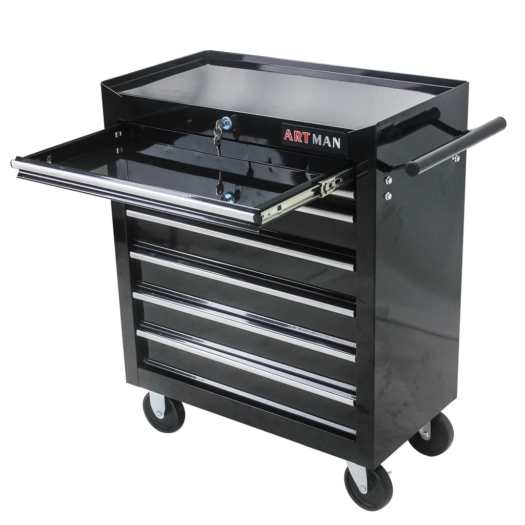 ARTMAN 7 Drawer Tool Rolling Storage Cart ,Tool Boxes Tool Chest with Wheels and Drawers for Garage Workshop Warehouse