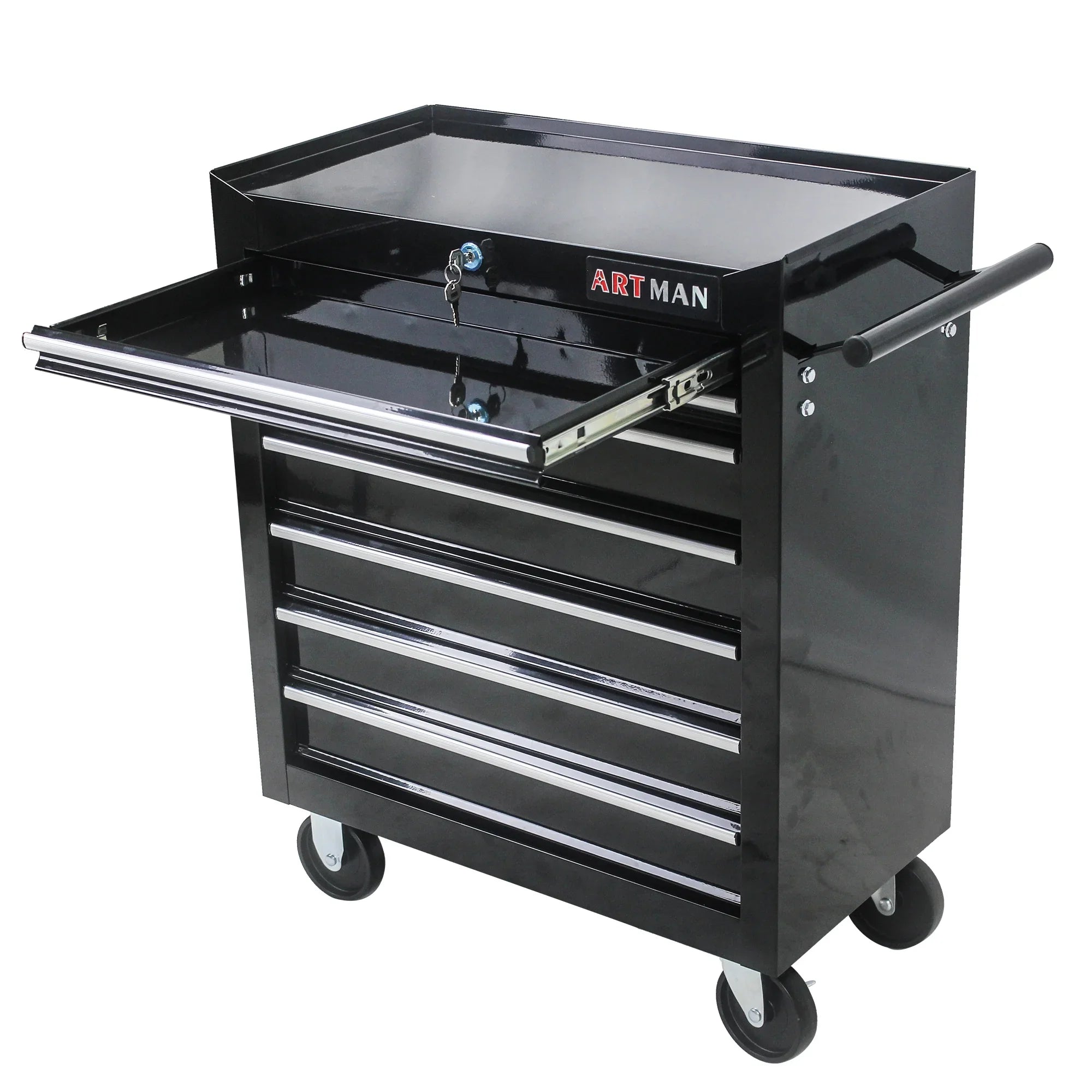 ARTMAN 7 Drawer Tool Rolling Storage Cart ,Tool Boxes Tool Chest with Wheels and Drawers for Garage Workshop Warehouse