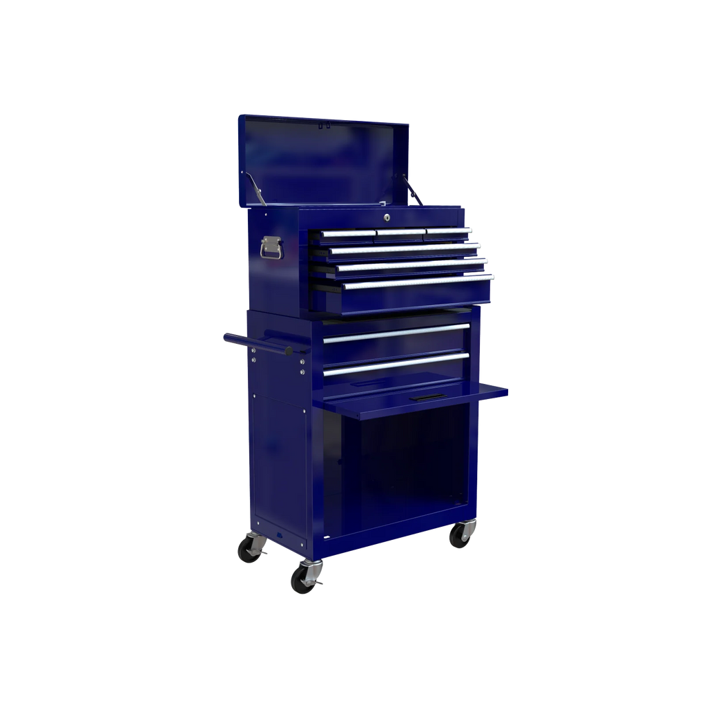 Pouseayar  8-Drawer High Capacity Rolling Tool Chest Storage Cabinet, Blue