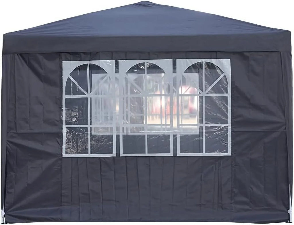 REKHH Pop Up Outdoor Gazebo Marquee 8.2''x8.2'' Garden Awning Tent Folding Canopy with 4 Sidewall and Carrying Bag for Festival Wedding Party 2.5MX2.5M (2.5x2.5m,Red)