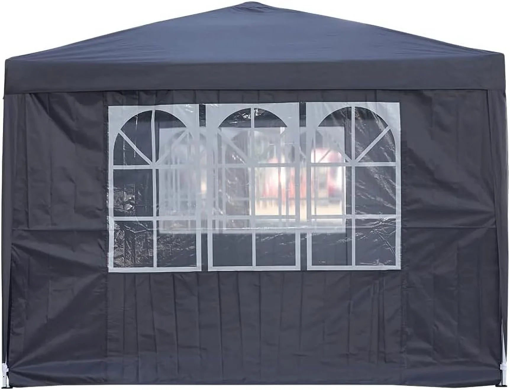REKHH Pop Up Outdoor Gazebo Marquee 8.2''x8.2'' Garden Awning Tent Folding Canopy with 4 Sidewall and Carrying Bag for Festival Wedding Party 2.5MX2.5M (2.5x2.5m,Red)