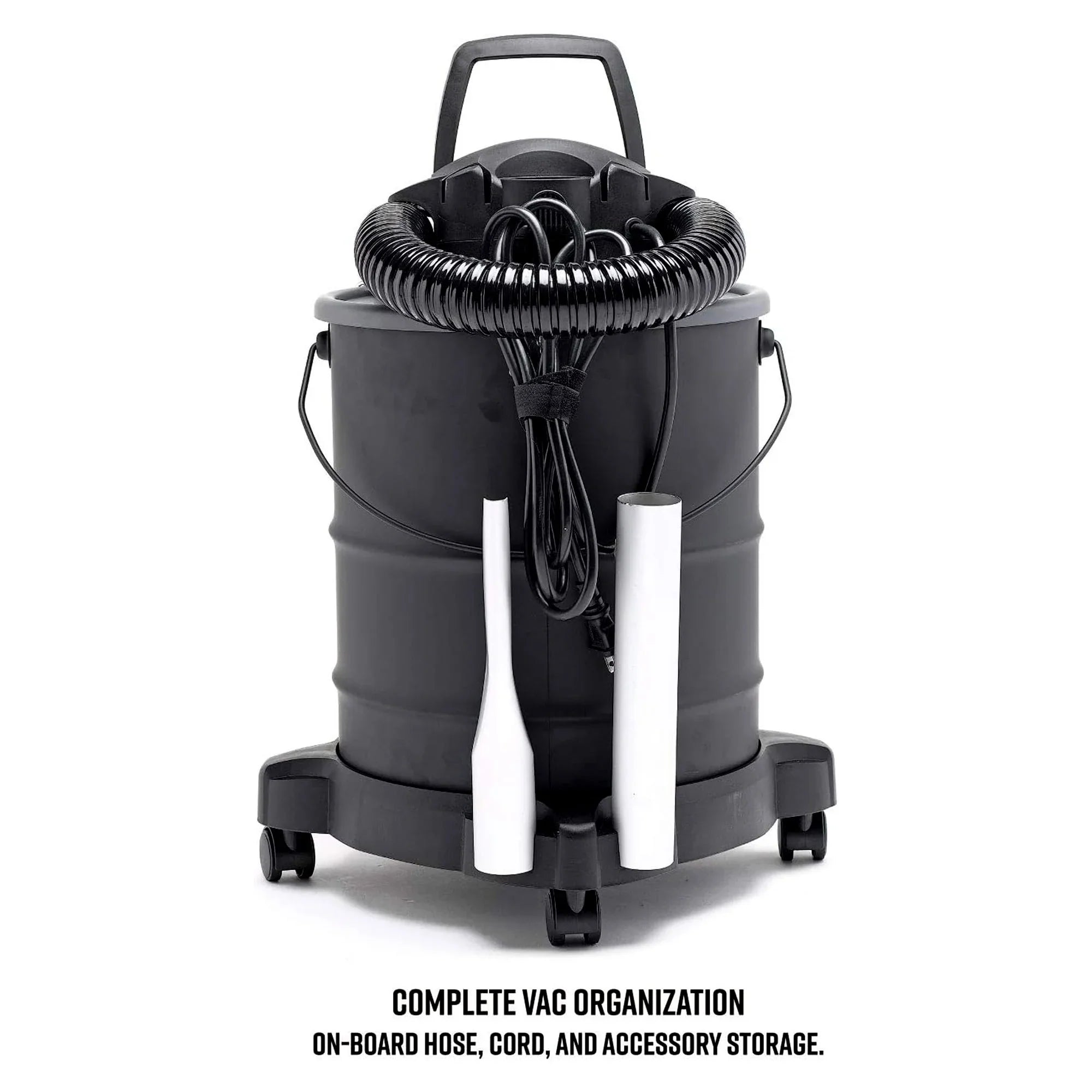 Vacmaster 6 Gal 120V Portable Corded Electric Ash Vacuum w/Wheels, Black