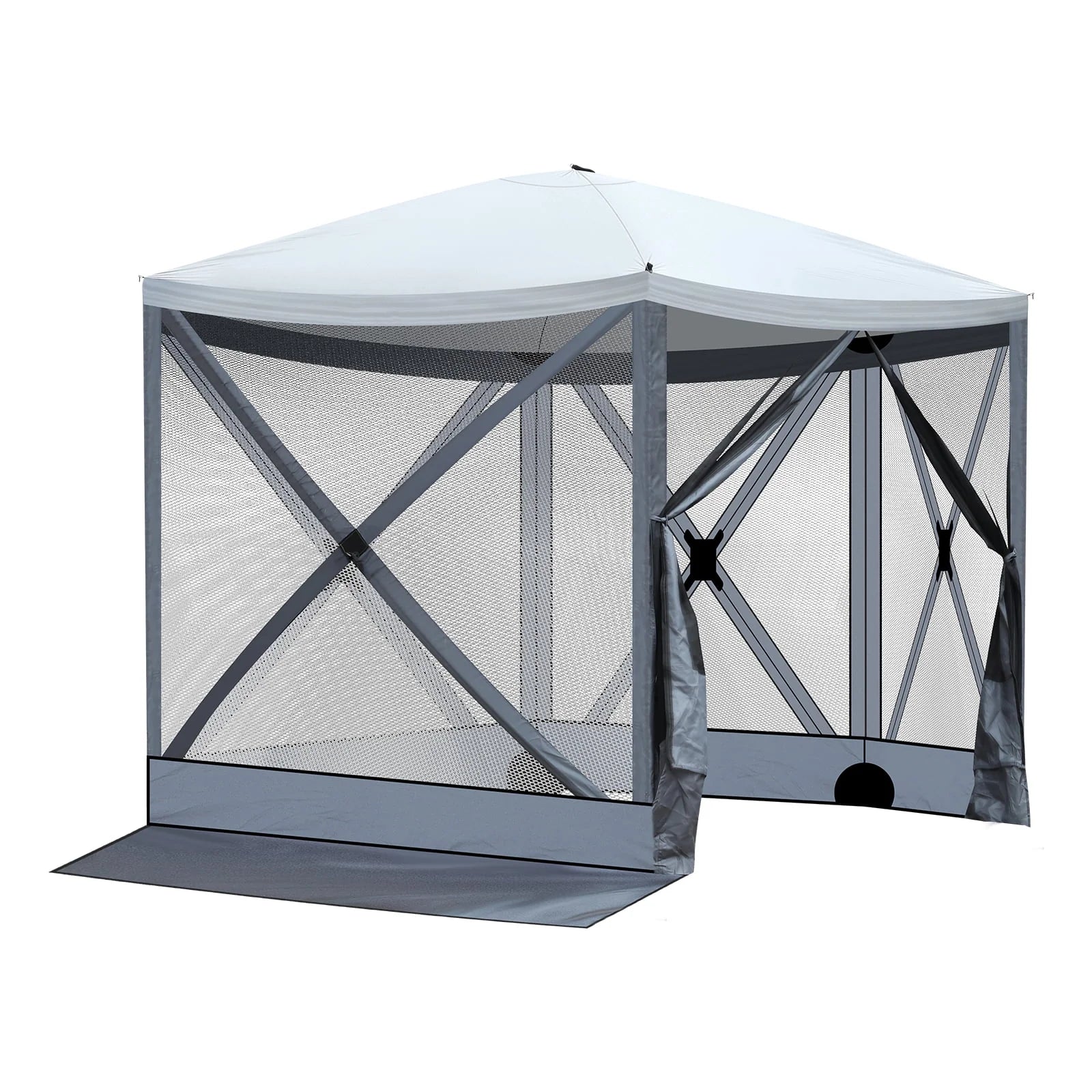 10x10 FT Pop Up Canopy with UPF 50+ Sun Protection, Portable Outdoor Sun Shelter with Vent Windows & Waterproof Roof for Lawn, Garden, Picnic, Sports Events; Easy Set Up in 60 Seconds