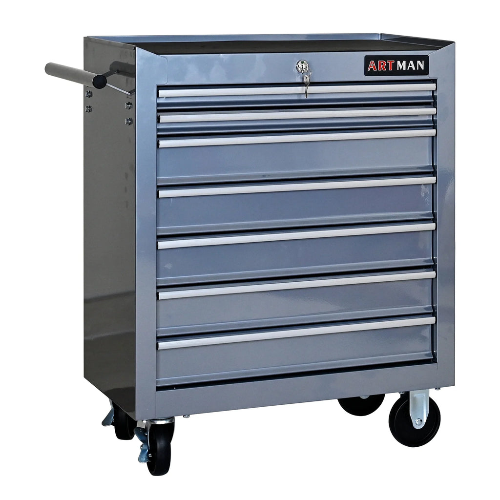 ARTMAN 7 Drawer Tool Rolling Storage Cart ,Tool Boxes Tool Chest with Wheels and Drawers for Garage Workshop Warehouse