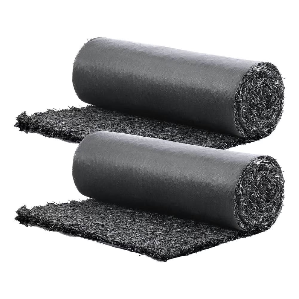 Barara King Rubber Mulch for Landscaping, 2 Rolls Recycled Rubber Mulch Mat 96 x 22 in, Permanent Rubber Pathway, Natural-Looking Black Mulch Garden Edging