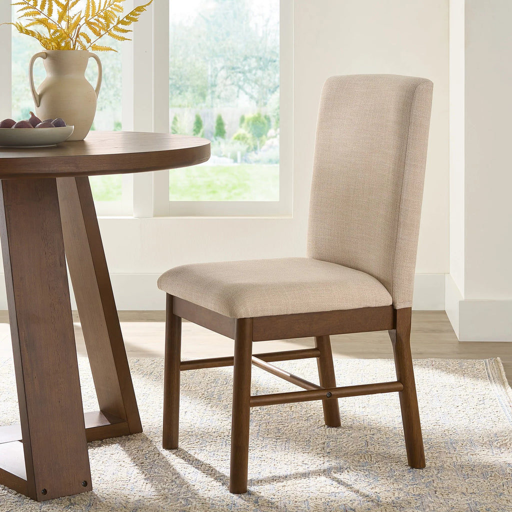 Better Homes & Gardens Ezra Round Wood Dining Table, 45 in, Walnut