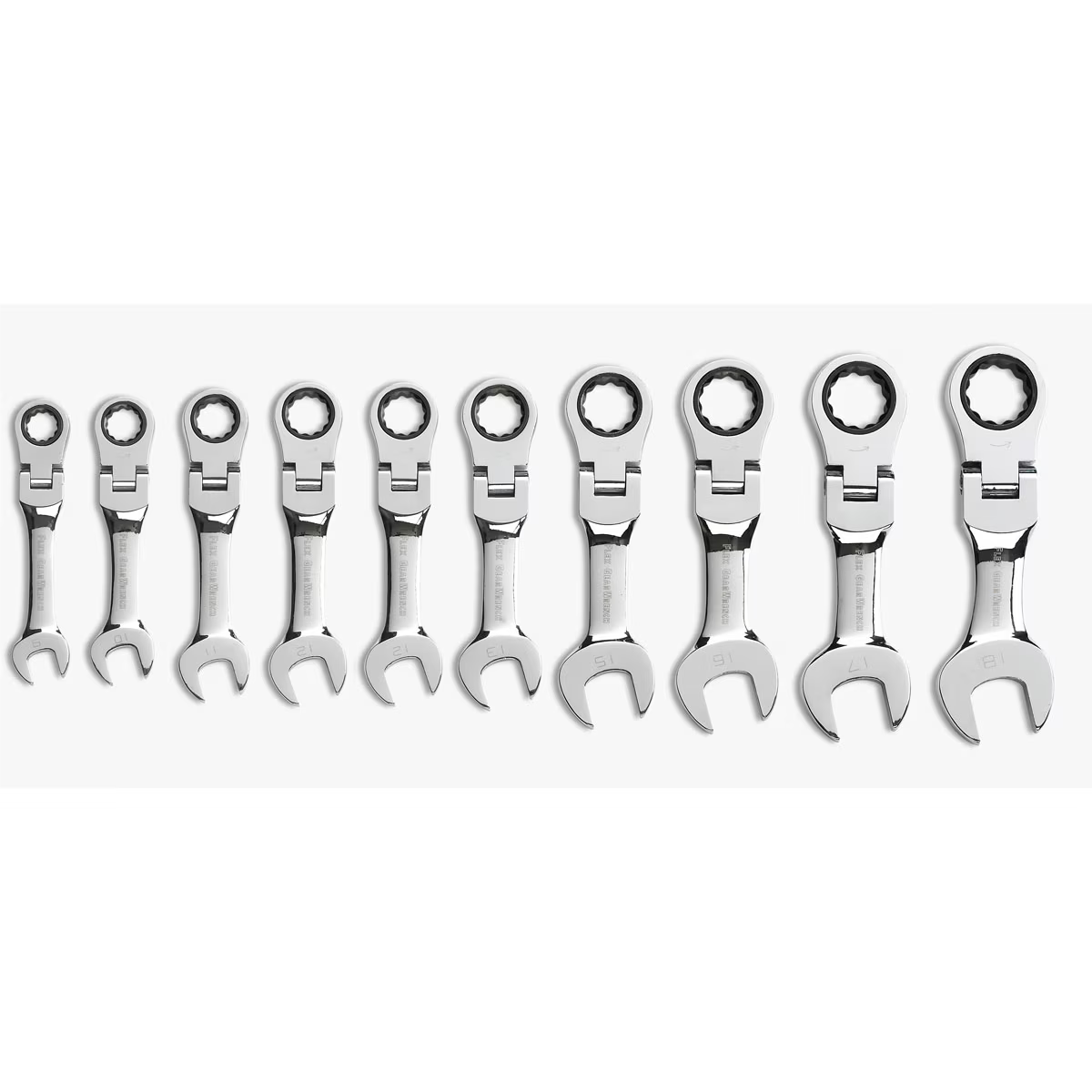 GearWrench 10-Piece Metric Stubby Flex Ratcheting Wrench Set