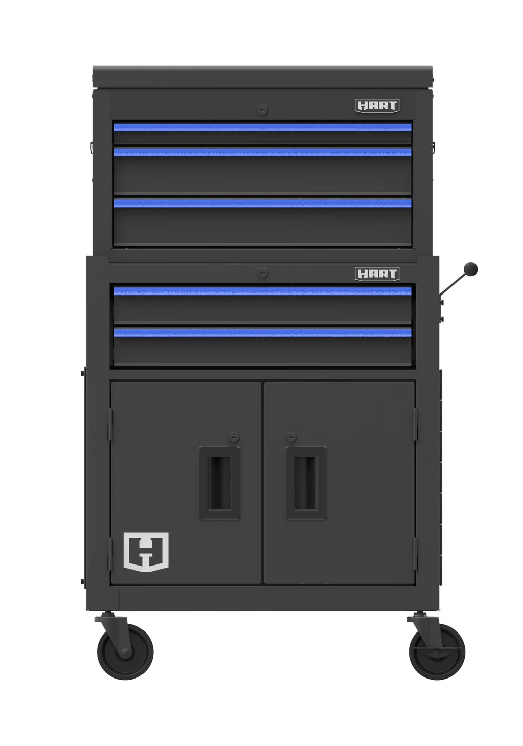 Hart 24-inch Steel Tool Chest Combo with Built-In Power Strip, 400 lb Capacity