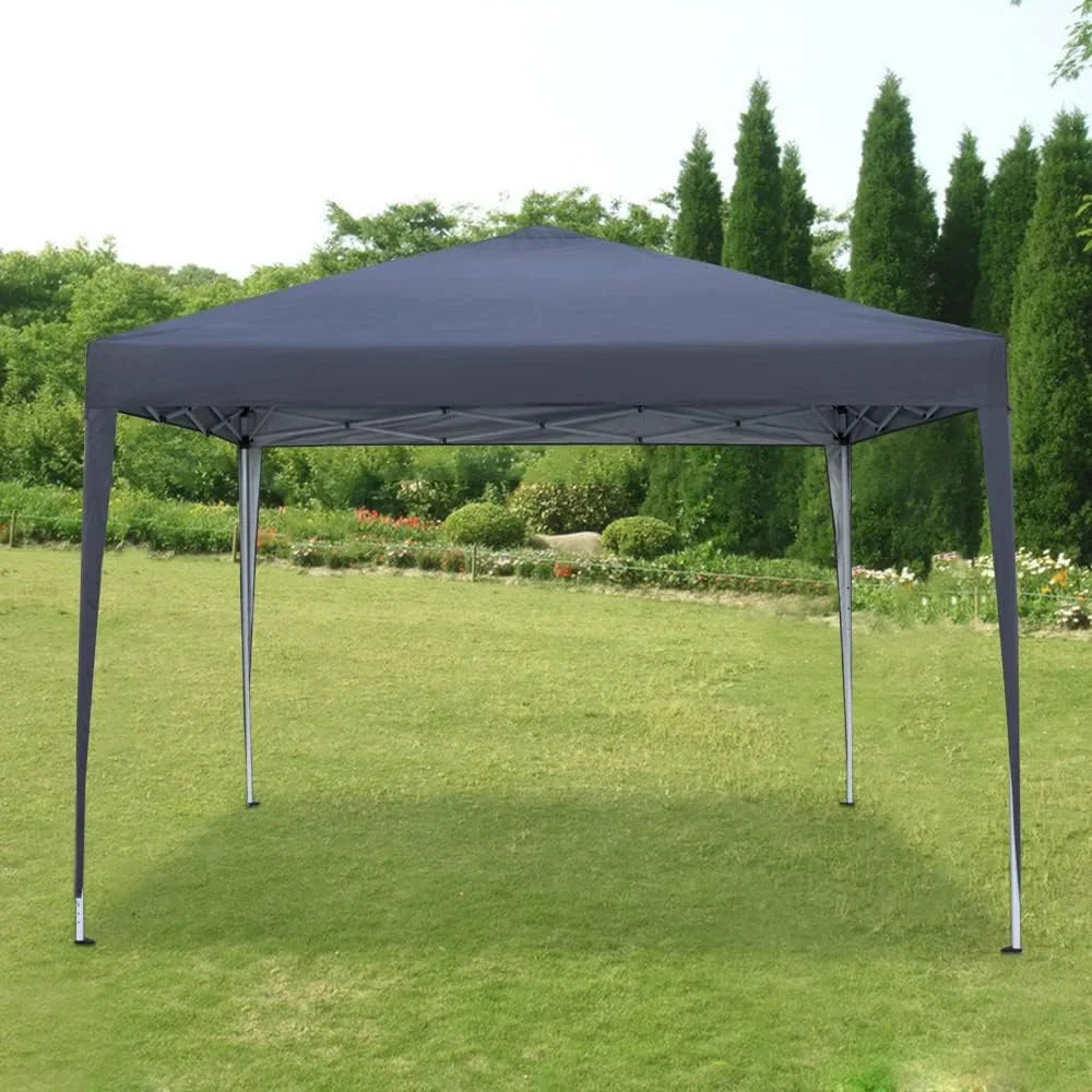 REKHH Pop Up Outdoor Gazebo Marquee 8.2''x8.2'' Garden Awning Tent Folding Canopy with 4 Sidewall and Carrying Bag for Festival Wedding Party 2.5MX2.5M (2.5x2.5m,Red)