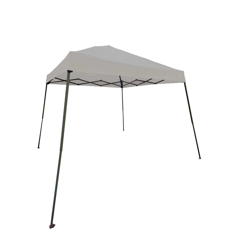 Garden Winds Custom Fit Replacement Canopy Top Cover Compatible with The MasterCanopy AbcCanopy Base 10'x 10', Canopy Top 8' x 8' Slant Leg - Upgraded Performance RIPLOCK 350 Fabric - Slate Gray