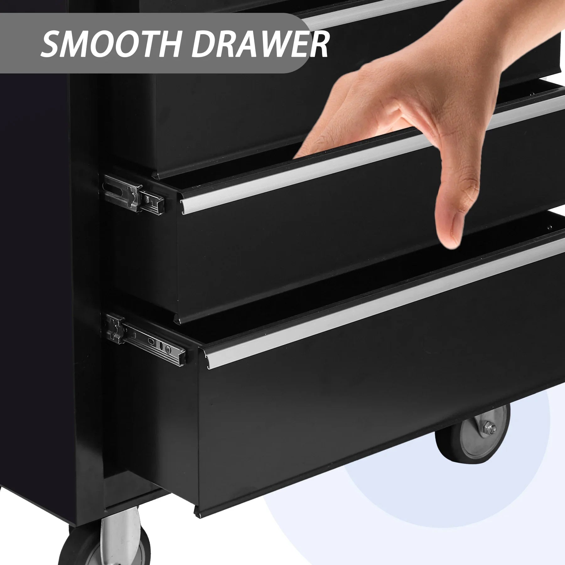 Tool Cabinet Tool Cart 24.2inch with 7 Drawers and Wheels, Metal Rolling Tool Box Locked Drawers Storage Organizer Cabinet for Garage, Warehouse, Repair Shop, Workshop, Brand