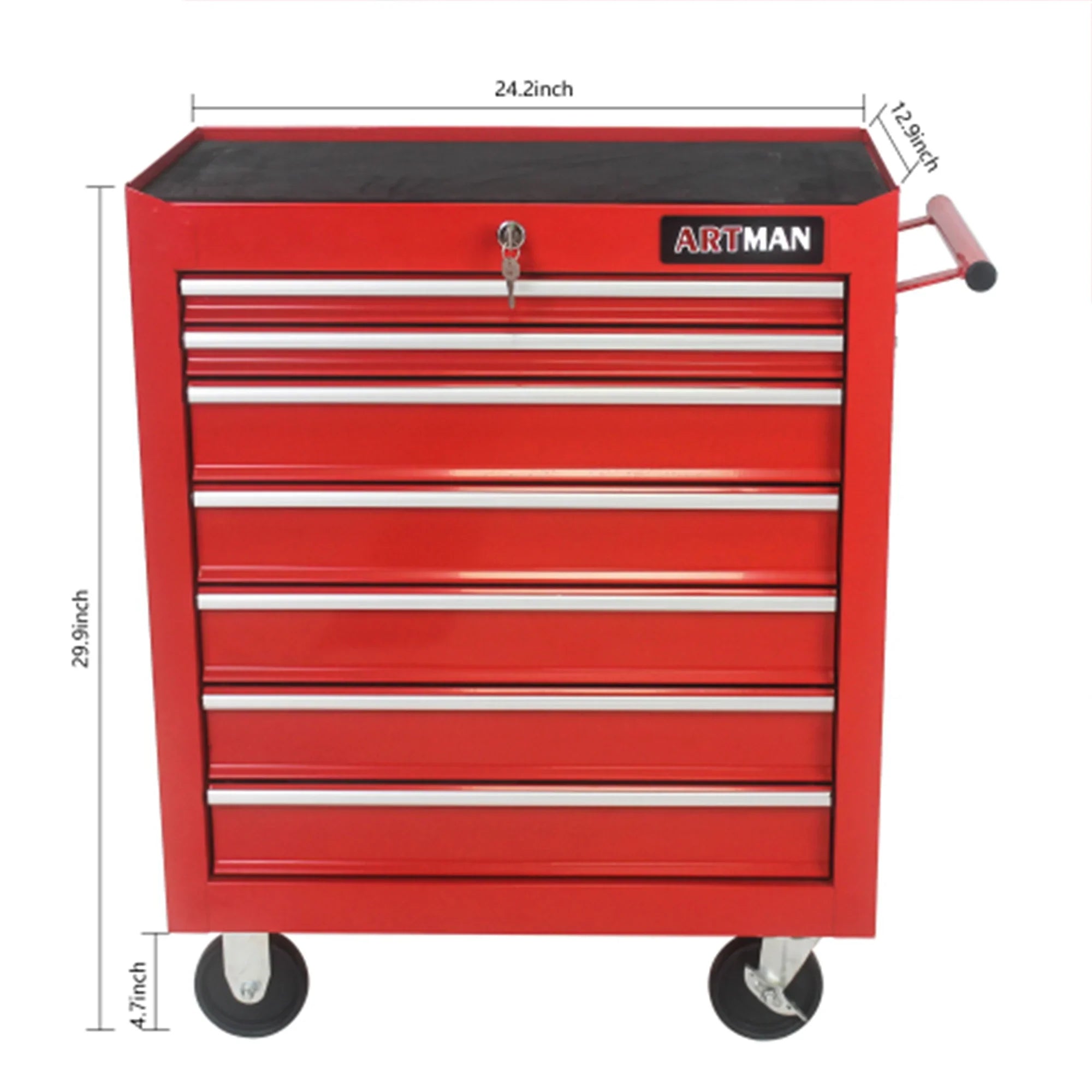 ARTMAN 7 Drawer Tool Rolling Storage Cart ,Tool Boxes Tool Chest with Wheels and Drawers for Garage Workshop Warehouse