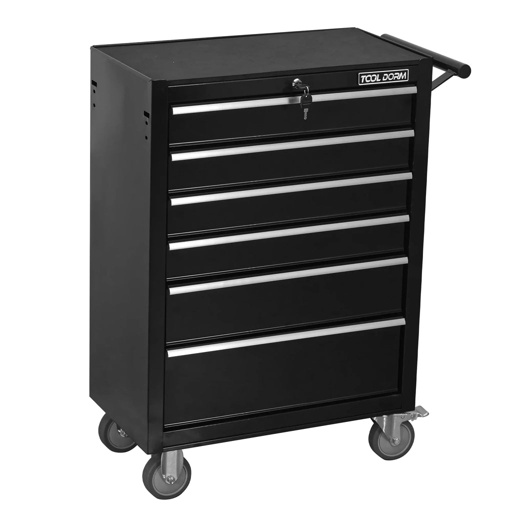 Tool Cabinet Tool Cart 24.2inch with 7 Drawers and Wheels, Metal Rolling Tool Box Locked Drawers Storage Organizer Cabinet for Garage, Warehouse, Repair Shop, Workshop, Brand