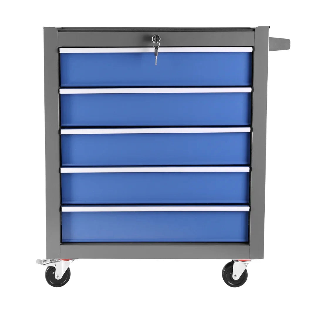 Rolling Tool Chest with 5-Drawer, Tool Box with Wheels, Multifunctional Tool Cart Mechanic Tool Storage Cabinet for Garage, Warehouse, Workshop, Repair Shop, Blue?