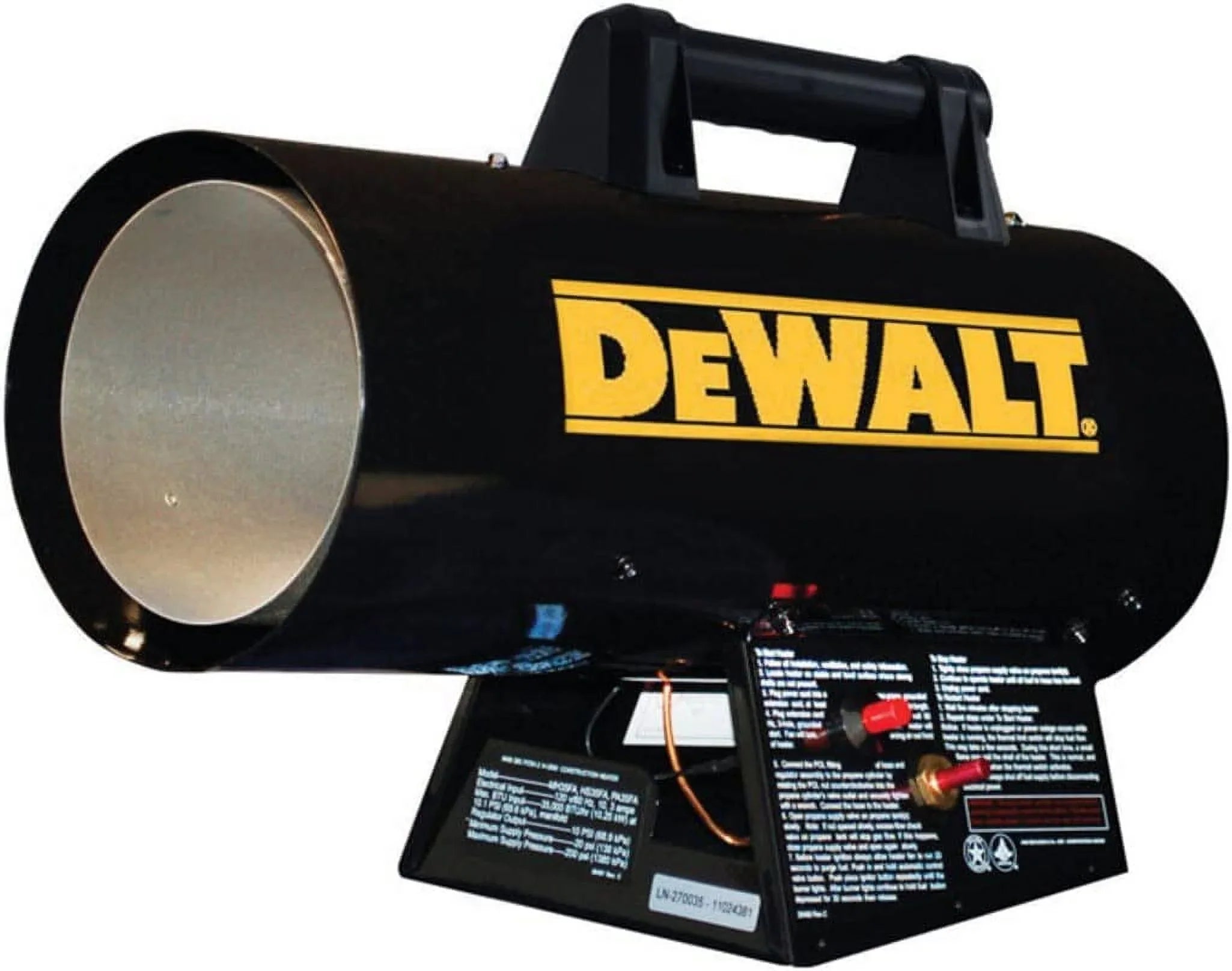 DeWalt 35,000 BTU/hr. 800 sq. ft. Forced Air LP Gas Portable Heater