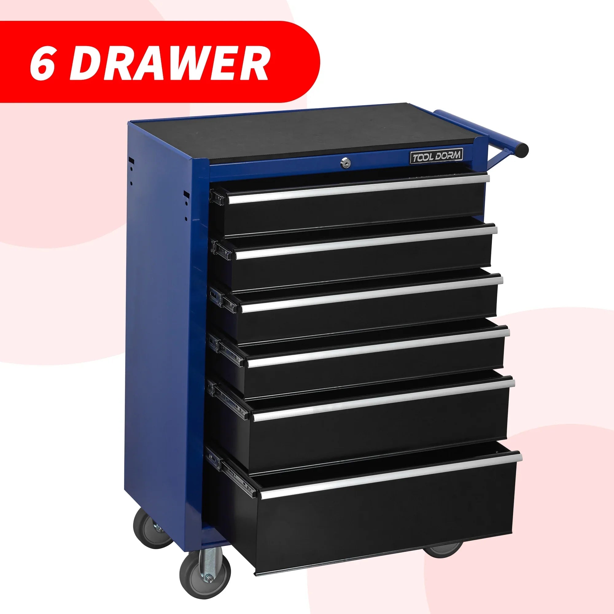 Tool Cabinet Tool Cart 24.2inch with 7 Drawers and Wheels, Metal Rolling Tool Box Locked Drawers Storage Organizer Cabinet for Garage, Warehouse, Repair Shop, Workshop, Brand