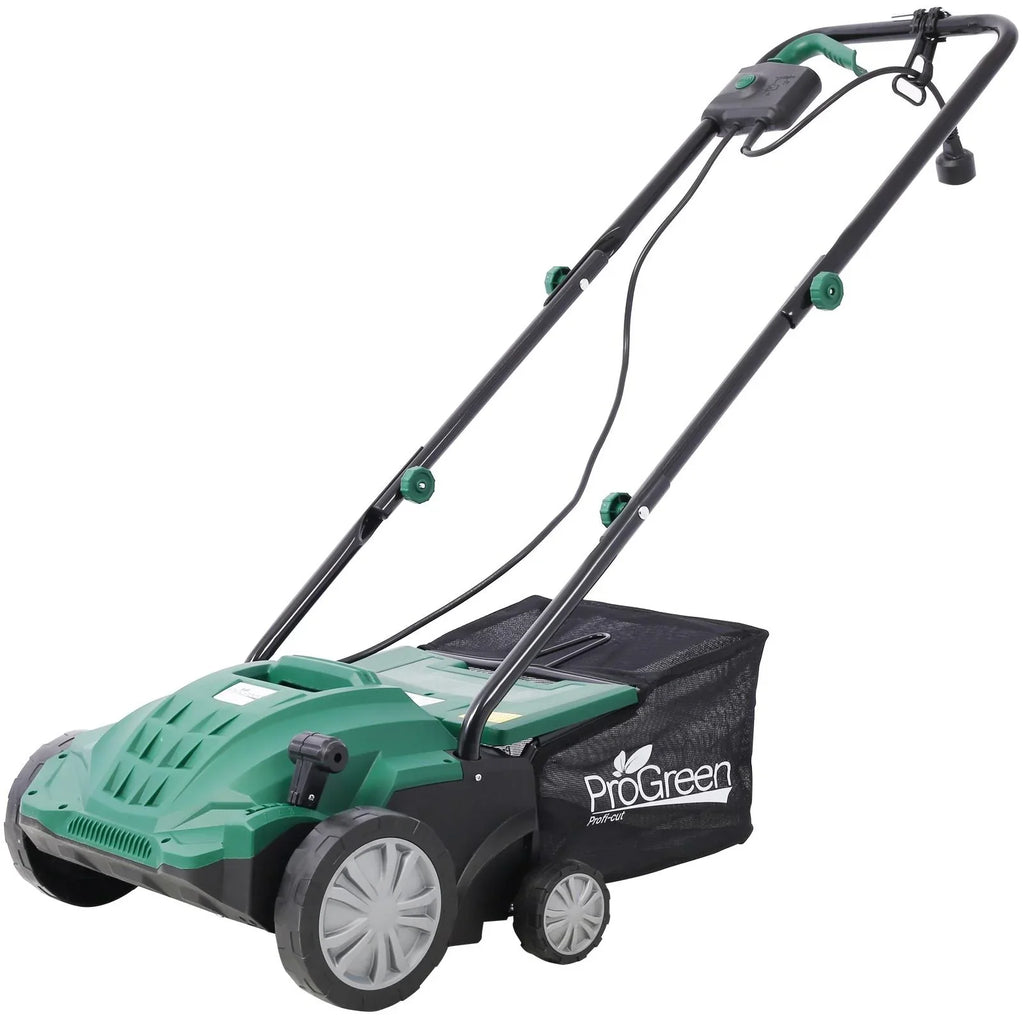 Dethatcher and Scarifier, Seizeen 16-Inch Lawn Dethatcher Scarifier 2-IN-1 Gardening Equipment, Powerful 15 Amp Electric Dethatcher & Scarifier, Height Adjustable, 58QT Removable Thatch Bag