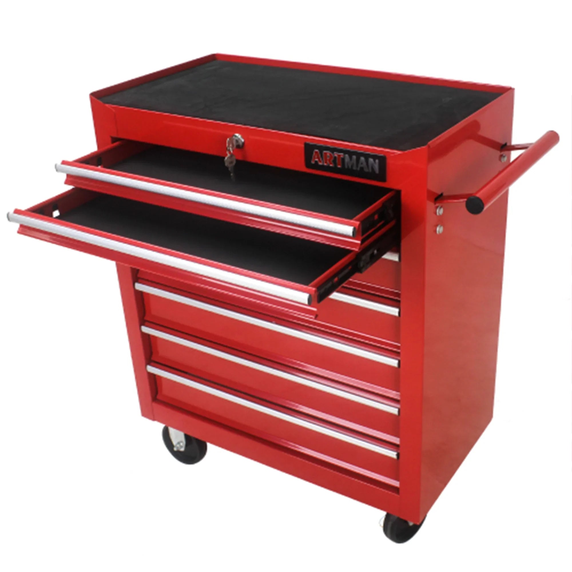 ARTMAN 7 Drawer Tool Rolling Storage Cart ,Tool Boxes Tool Chest with Wheels and Drawers for Garage Workshop Warehouse