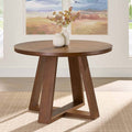 Better Homes & Gardens Ezra Round Wood Dining Table, 45 in, Walnut