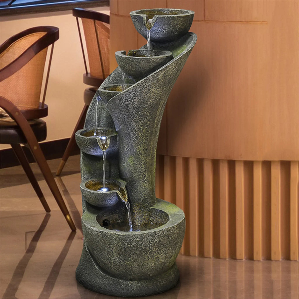 Watnature 23.6 Outdoor 6-Tier Garden Water Fountain