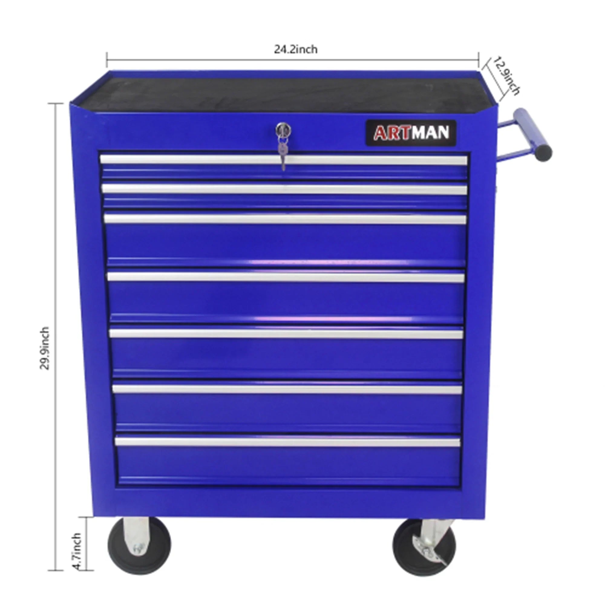ARTMAN 7 Drawer Tool Rolling Storage Cart ,Tool Boxes Tool Chest with Wheels and Drawers for Garage Workshop Warehouse