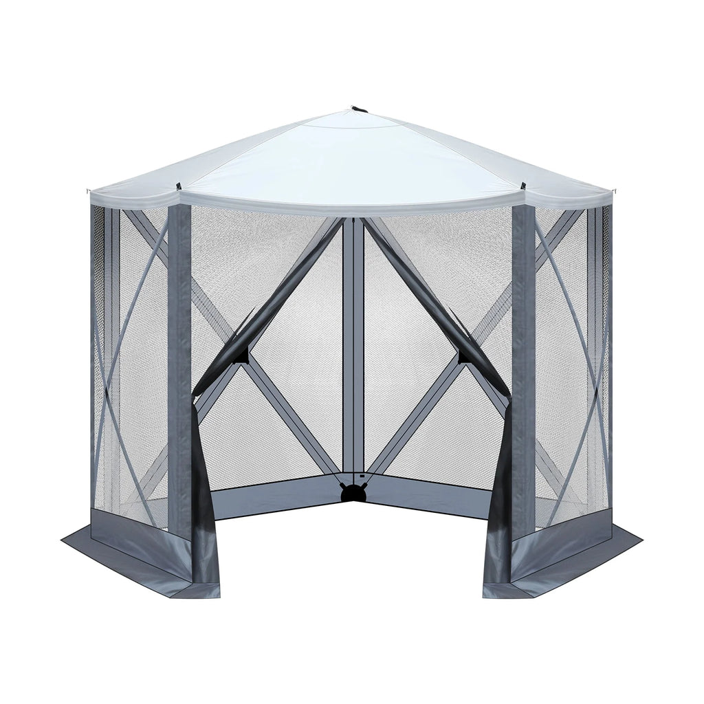 10x10 FT Pop Up Canopy with UPF 50+ Sun Protection, Portable Outdoor Sun Shelter with Vent Windows & Waterproof Roof for Lawn, Garden, Picnic, Sports Events; Easy Set Up in 60 Seconds