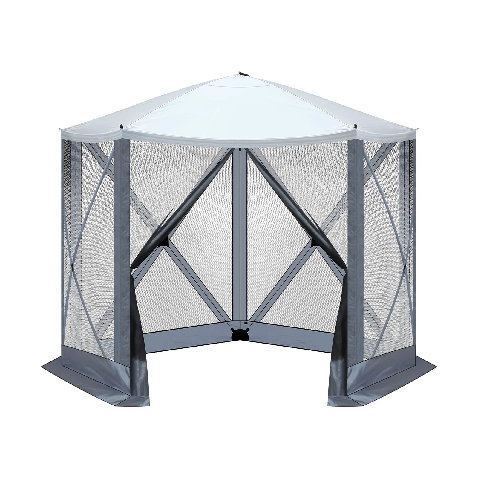 10x10 FT Pop Up Canopy with UPF 50+ Sun Protection, Portable Outdoor Sun Shelter with Vent Windows & Waterproof Roof for Lawn, Garden, Picnic, Sports Events; Easy Set Up in 60 Seconds