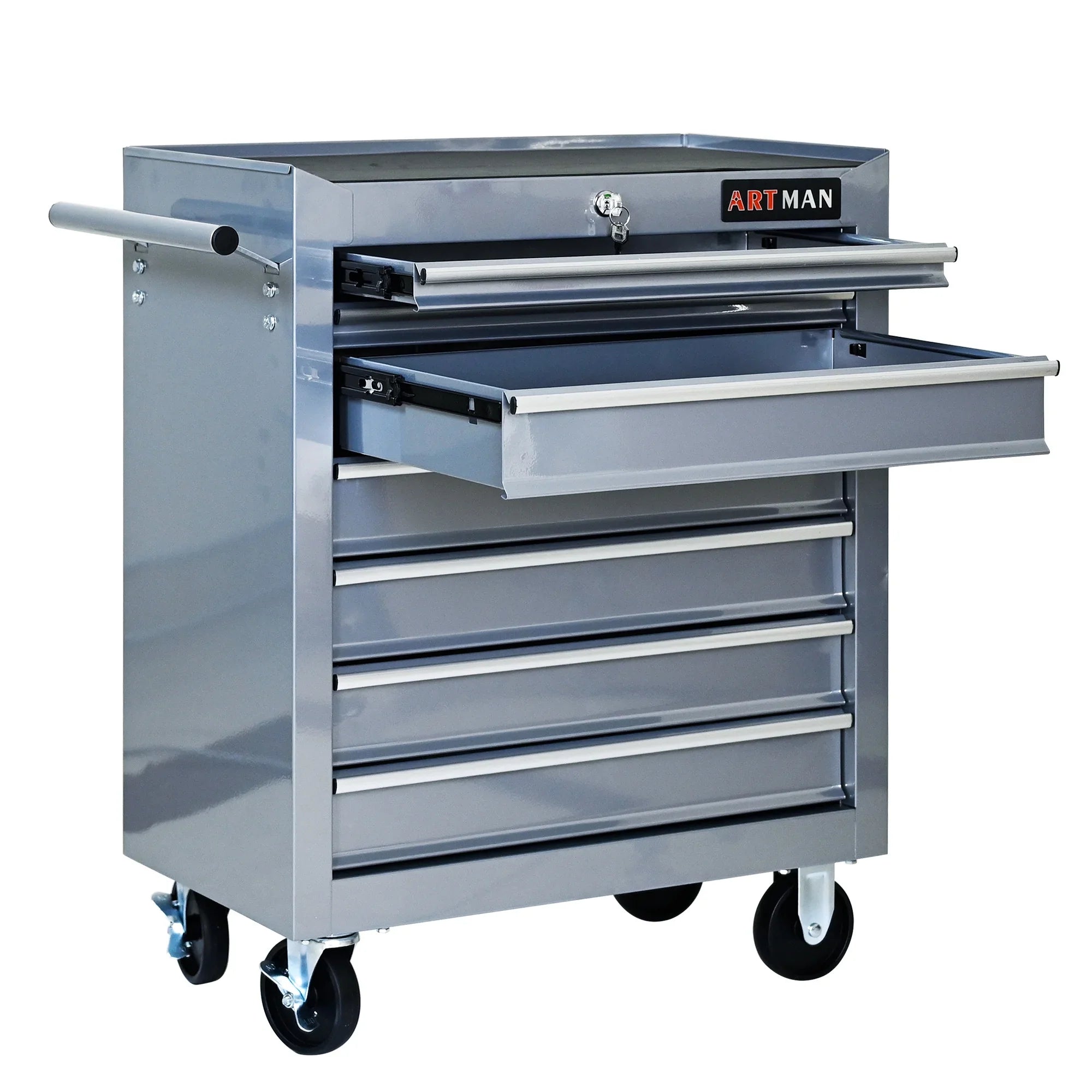 ARTMAN 7 Drawer Tool Rolling Storage Cart ,Tool Boxes Tool Chest with Wheels and Drawers for Garage Workshop Warehouse
