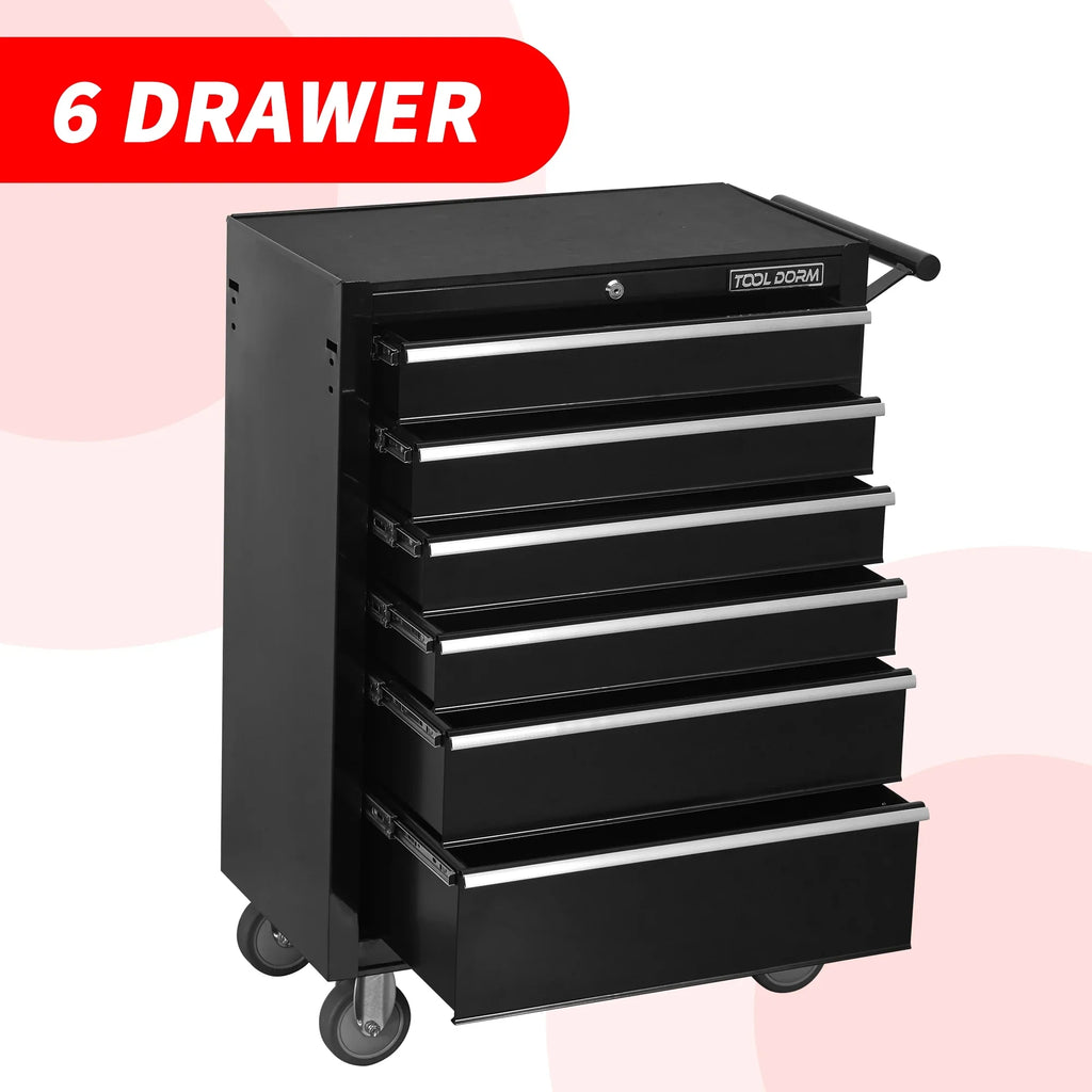 Tool Cabinet Tool Cart 24.2inch with 7 Drawers and Wheels, Metal Rolling Tool Box Locked Drawers Storage Organizer Cabinet for Garage, Warehouse, Repair Shop, Workshop, Brand