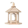 Archer Bird Feeder High Capacity Hexagon Shaped Roof Wood Creative Bird Nest for Garden