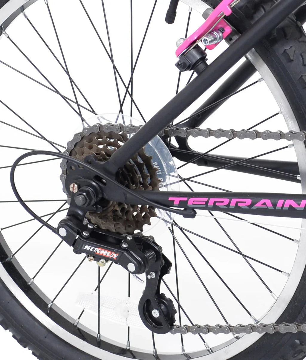 Kent 20-inch Girl's Kobra Mountain Child Bicycle, Black/Pink