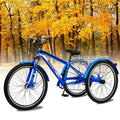 MOPHOTO 7 Speed 27.5 Adult Mountain Tricycle, Exercise Men's Women's Bicycle, 3 Wheel Cruiser Bike