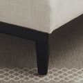 Better Homes & Gardens Springwood Square Wood Frame Ottoman, Charcoal Finish