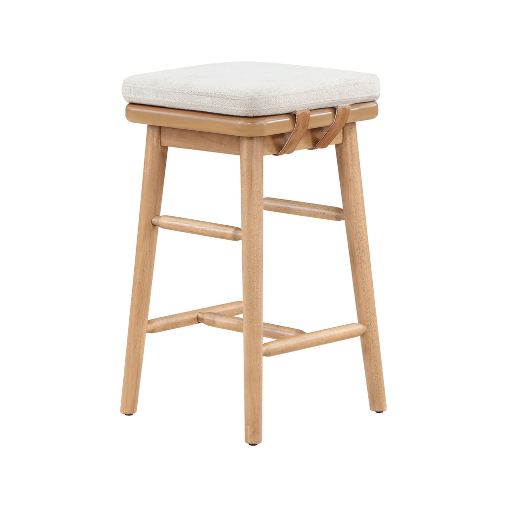 Better Homes & Gardens Springwood Barstool Set of 2, Light Honey Finish, Counter Height